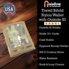 Camouflage Bifold Nylon ID Wallet. Hook and Loop. Made in
