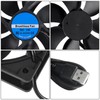 QCCAN 2Pcs 120mm USB Fan 5V Brushless Cooling Fan, 2000