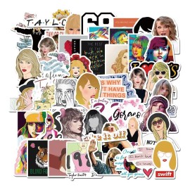 Taylor Swift 100 Calcomania Stickers Pvc Contra Agua Artista