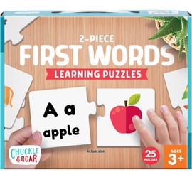 Chuckle & Roar - Matching First Words Puzzle - Big puzzle pieces - Great learning tool for toddlers - Sight Words