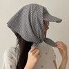햇빛 완벽차단 체크무늬 레트로 코튼 헤드 스카프 썬캡 스카프 모자 Perfect Sunblock Checkered Retro Cotton Head Scarf Sun Cap Scarf Hat