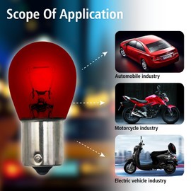 Rafeal Auto 1156 Red Light Bulbs 10 Pack,S25 P21W Automotive Brake Light Turn 1156 7506 Miniature Bulb Taillight Turn Signal Light,Replacement for Cars,Trucks,SUVs