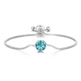 Philip Jones Blue Crystal Bracelet Created with Zircondia® Crystals