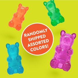 Spunky pup Spunky Bear Interactive Squeaky Dog Toys - Gummy Bear Shape, Crazy Bounce, Dishwasher-Safe, Assorted Neon Colors- Small