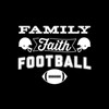 CafePress Family Faith Football Unique Decorative 10" Wall Clock
