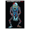 Zombie Splatter Targets, 12x18. Shots Burst with a Bright Splatter
