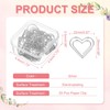 PATIKIL 20 Pcs Heart Shape Paper Clip, Metal Cute Small
