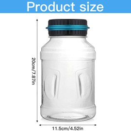 Cisixin 1.8L Digital Coin Bank, Coin Counting Jar with LCD Display, Saving Money Box UK Coins, for Kids and Adult Piggy Bank(Transparent)