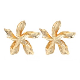 Flower Earrings for Women, Cute Flower Plumeria Earrings for Girls, Bohemian Hawaiian Flower Stud Earrings, Double Petal Stud Earrings, Flower Cluster Earrings, Zinc