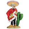 Dod Bandito Mexican Bandit with Cigar Skeleton Outlaw Sculpture