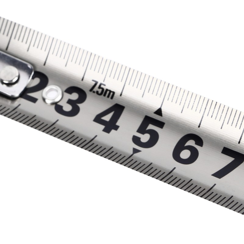 7.5M Nickel Plated Tape Measure Waterproof Rust Resistant Portable Hollow