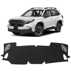 Hugeek Dashboard Cover Mat for Subaru 2025 2026 Forester Accessories Black Flannel Material Anti-Slip Dash Cover Mat Sunshade Glare UV Rays Protector