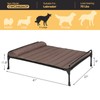 Veehoo Elevated Raised Dog Bed+Waterproof Removable Pillow-Top Mat, Cooling Outdoor