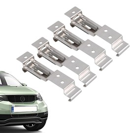 4 Pcs Trailer Number Plate Holder, License Plate Bracket, Stainless Steel Number Plate Clips, Frame Number Plate Holders Stainless Spring Loaded Steel for Trailers Caravans