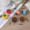 uxcell 6 Packs Ceramic Knobs, Pumpkin Ceramic Cabinet Drawer Knobs