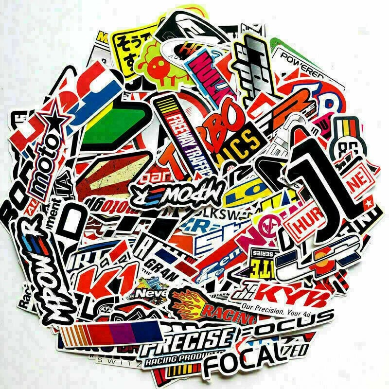 Lote Juego de 100 Calcomanías Calcomanías Motocross Pack Carreras ATV