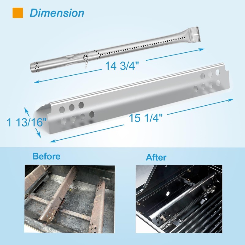 BBQration Grill Parts for Charbroil TRU-Infrared 3 Burner 463355220 466242616