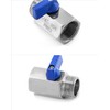 QWORK Mini Ball Valve, 2 Pack 3/4" NPT Thread Female