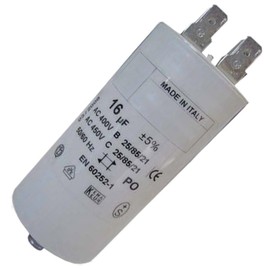 SOS Accessoire Capacitor 16mF 450V for Washing Machine 481281728957, C00074643 2I Marchi, AEG, Ariston, Ariston, Ariston Hotpoint, Arthur Martin, Arthur Martin