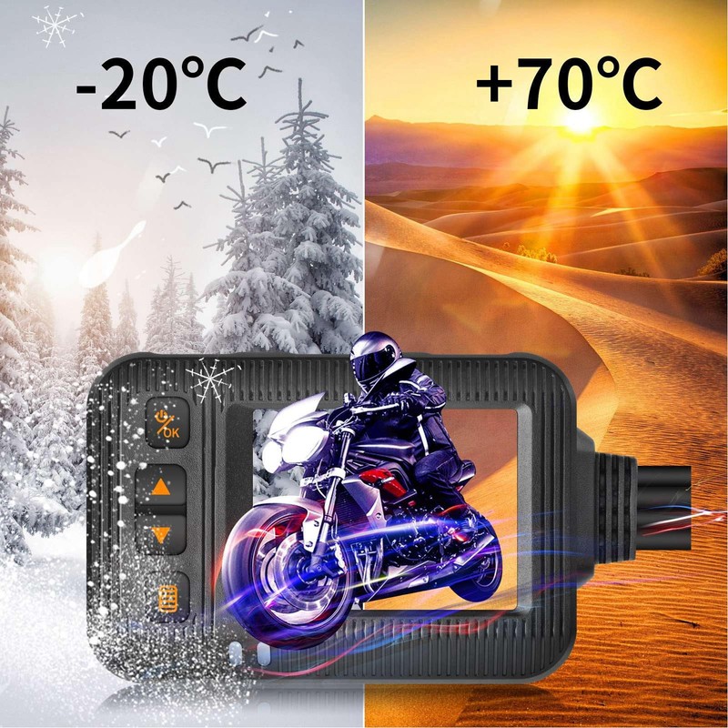 Motorcycle Camera Front and Rear, 1080P Dual Lens Motorcycle Dash