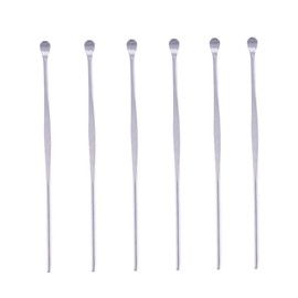 Beavorty 6pcs Stainless Steel Ear Picks Ergonomic Wax Remover Tools Ear Cleaning Spoon for Safe Household Use Lightweight and Portable Design