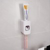 2 Slot Plastic Toothbrush Holder and Toothpaste Dispenser Wall Mounted,