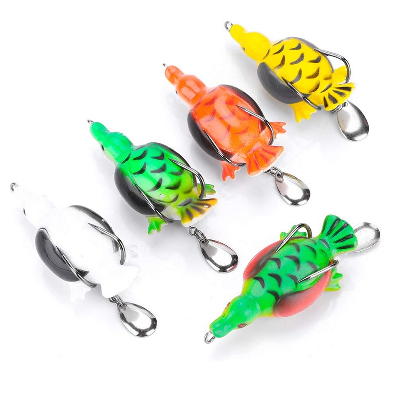 Naroote Fishing Bait, Colorful Fishing Bait Colorful Lure 5Pcs per