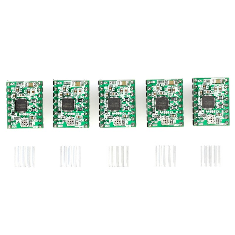 Paradisetronic.com 5X A4988 Stepper Motor Driver Module with Heatsink e.g.