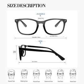 Blue Light Glasses for Women & Men - Fashion Computer Glasses with Blue Light Filter