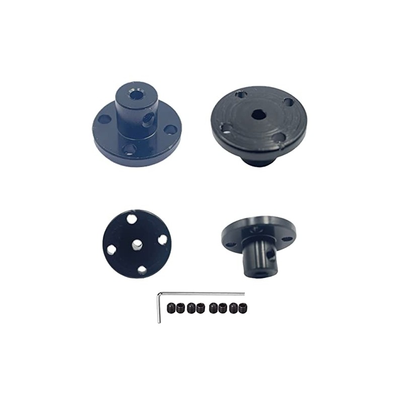 4pcs 3mm Aluminum Alloy Rigid Flange Coupling Motor Guide Shaft