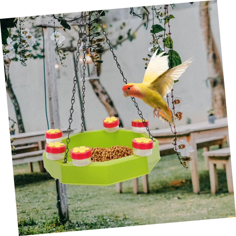 Kisangel Elegant Design 1 Set Hanging Bird Feeder Tray Hummingbird