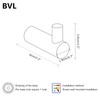 BVL Brushed Towel Hooks, Pack of 5 Wall Hooks, 304