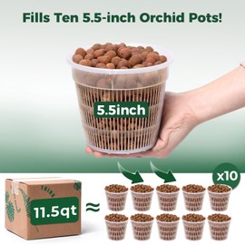 T4U Leca Clay Pebbles for Plants, 11.5qt 10-20 mm Clay Balls for Indoor Plants, Natural Clay Pebbles for Orchid Potting Mix, Hydroponic, Leca Pots, Plant Drainage, Garden Soil