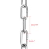 sourcing map Stainless Steel 304 Hardened Proof Coil Chain 1m
