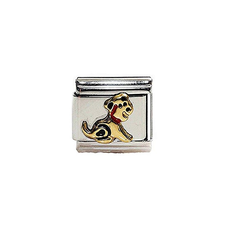 Sexy Sparkles Dog with Spots Italian Link Bracelet Charm