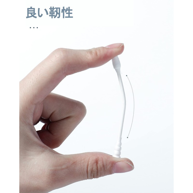 400本 ファミリー綿棒 メイクアップ 綿棒 メイクアップ修理 まつげブラシ こだわり綿棒 スゴふわっ綿棒 青 純綿