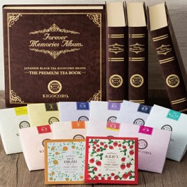[Gift] Japanese Tea Specialty Store Kigokoro Premium TEA BOOK Tea Bag, 12 Types, Amaou Strawberries and Oranges, Tea Gift, Stylish, Individual Packaging, Graduation, Retirement, Moving, Housewarming