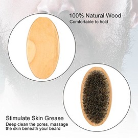 Kit Cuidado Barba Hombres Aseo Bigote Ovalado Peine Limpieza Ayuda Suavizar Acondicionar Bigotes
