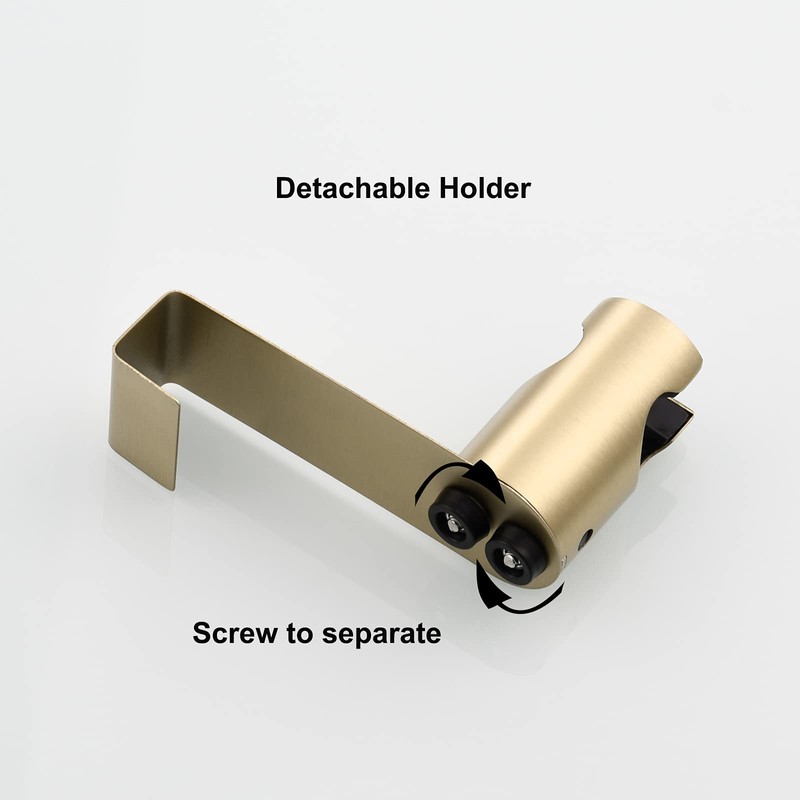 Hand Shower Holder Brushed Gold, Biveah Stainless Steel Toilet Tank