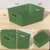 Sadstory Plastic Weave Storage Shelf Baskets, Organization Baskets, 4 Packs