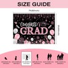 Mocsicka 2025 Congrats Grad Backdrops Black and Rose Gold Graduation