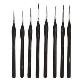 Fine Detail Paint Brushes, 12 Miniature Brush for Acrylic, Brushes for Watercolor Series, for Acrylic,Watercolor,Wargaming figures,Oil Painting,Nail, Models, with Triangular Handles