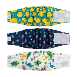 CuteBone Male Belly Wraps - Washable Puppy nappies - 3 per pack