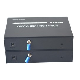 HDMI Over Ethernet CAT5e/CAT6/CAT7 Extender 1080P Up to 492 FT Full HD Loop Out Transmitter and Receiver A Set (with KVM)