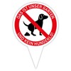 Hin381 plug-in sign "Unser Garten ist kein Hundeklo!" I Aluminium