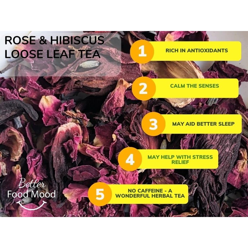 Better Food Mood Rose & Hibiscus Loose Leaf Tea 50g