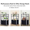 Pemberly Row Contemporary Iron Microwave Oven Rack with 3 Shelves
