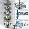 Skycarper 5 Tier Adjustable Corner Shower Caddy Organizer with Hooks,Rustproof