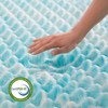 Linenspa 2 Inch Convoluted Gel Swirl Memory Foam Mattress Topper