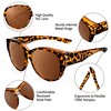 URUMQI Over Glasses Sunglasses Womens, Trendy Round Cat Eye Sun